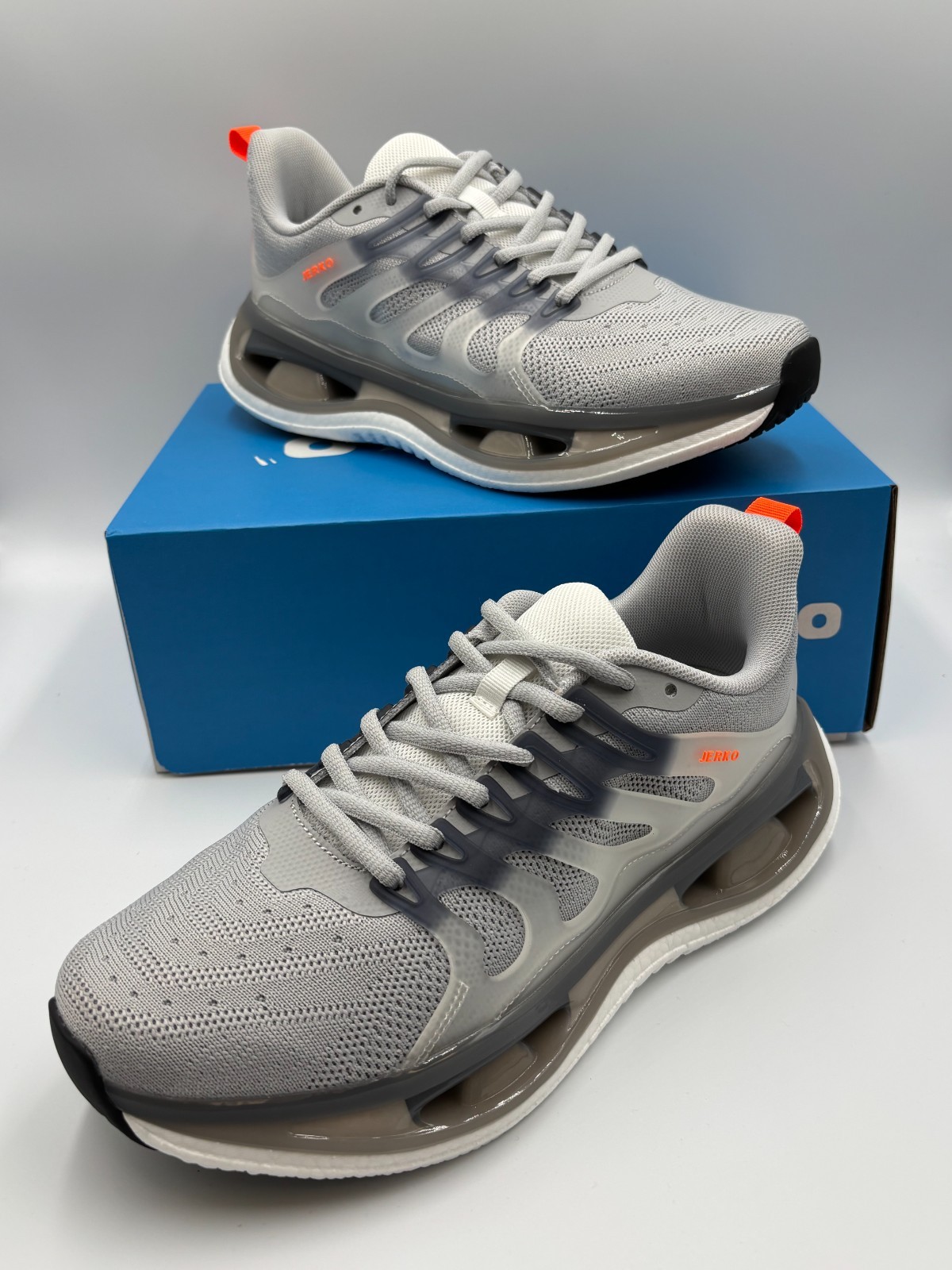 Size 8.5 – Lightweight Breathable Gray Running Sneakers