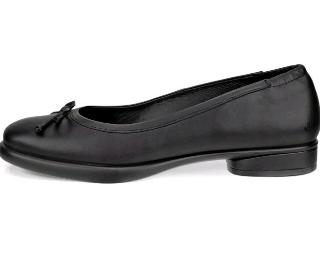 ECCO Women’s Sculpted Luxe Ballerina Bow Flats Black EU 36 US 5-5.5 New W Box