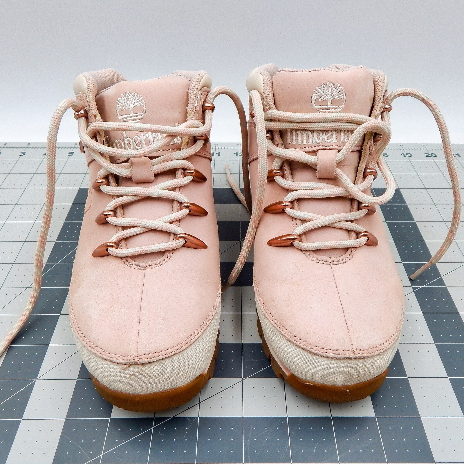 Timberland Women’s Euro Sprint Light Pink Sz 5.5 Girls Nubuck Ankle Hiker Boots