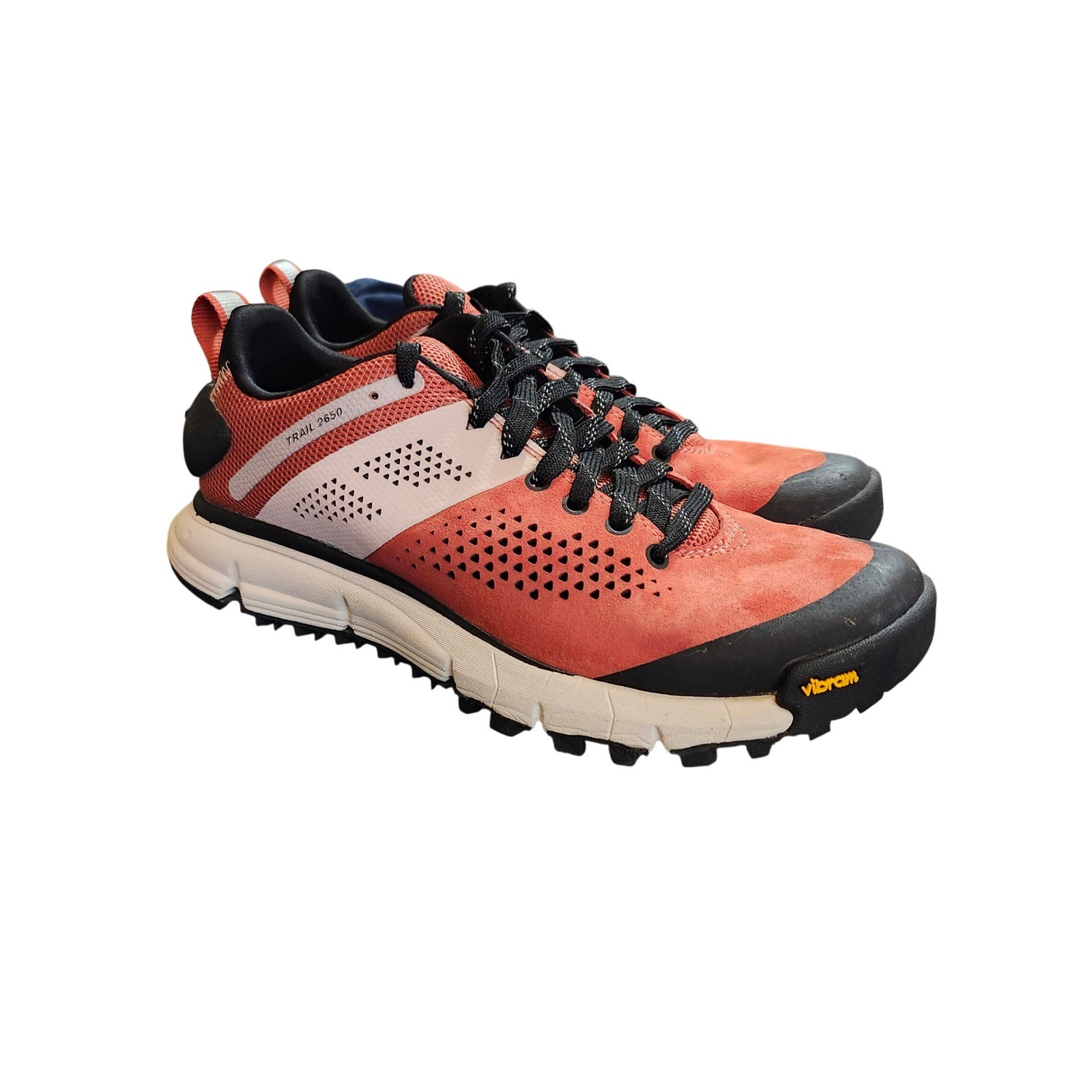 Danner Trail 2650 Womens 6.5 Orange Hot Sauce Suede Vibram Sole Hiking Sneakers