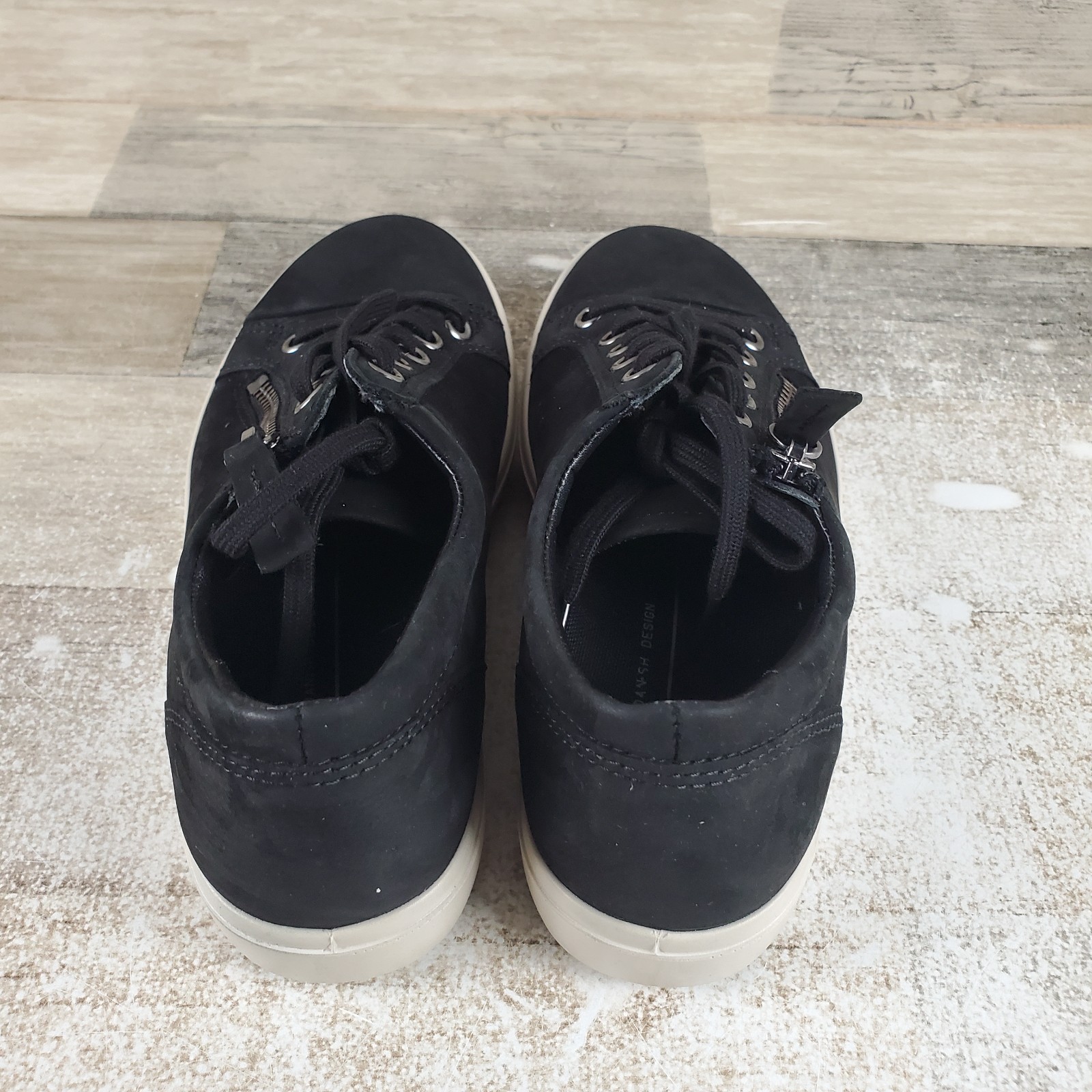 ECCO Soft Classic Womens Shoes Sz 4 – 4.5 Running Black Lace Up Side Zip