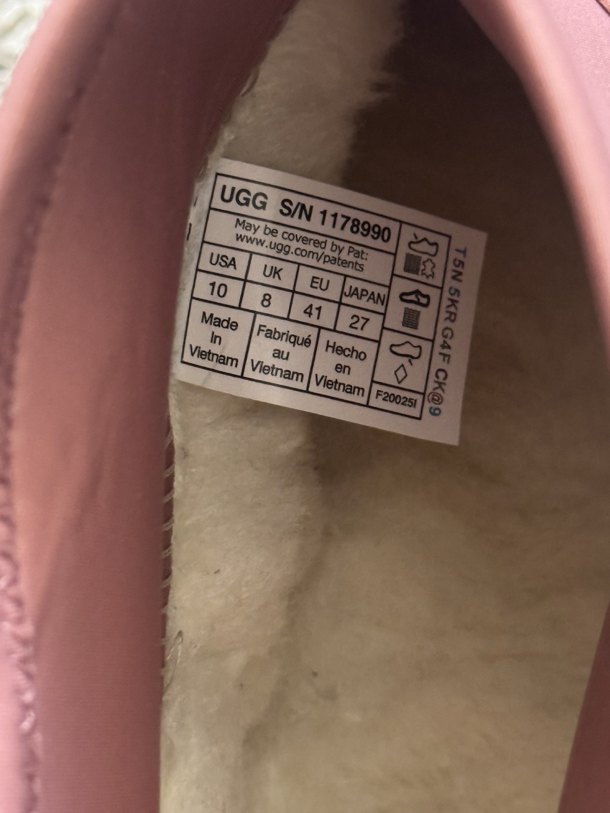 UGG Classic Ultra Mini Platform Pink Suede Shearling Lined Boots US 10 EU 41