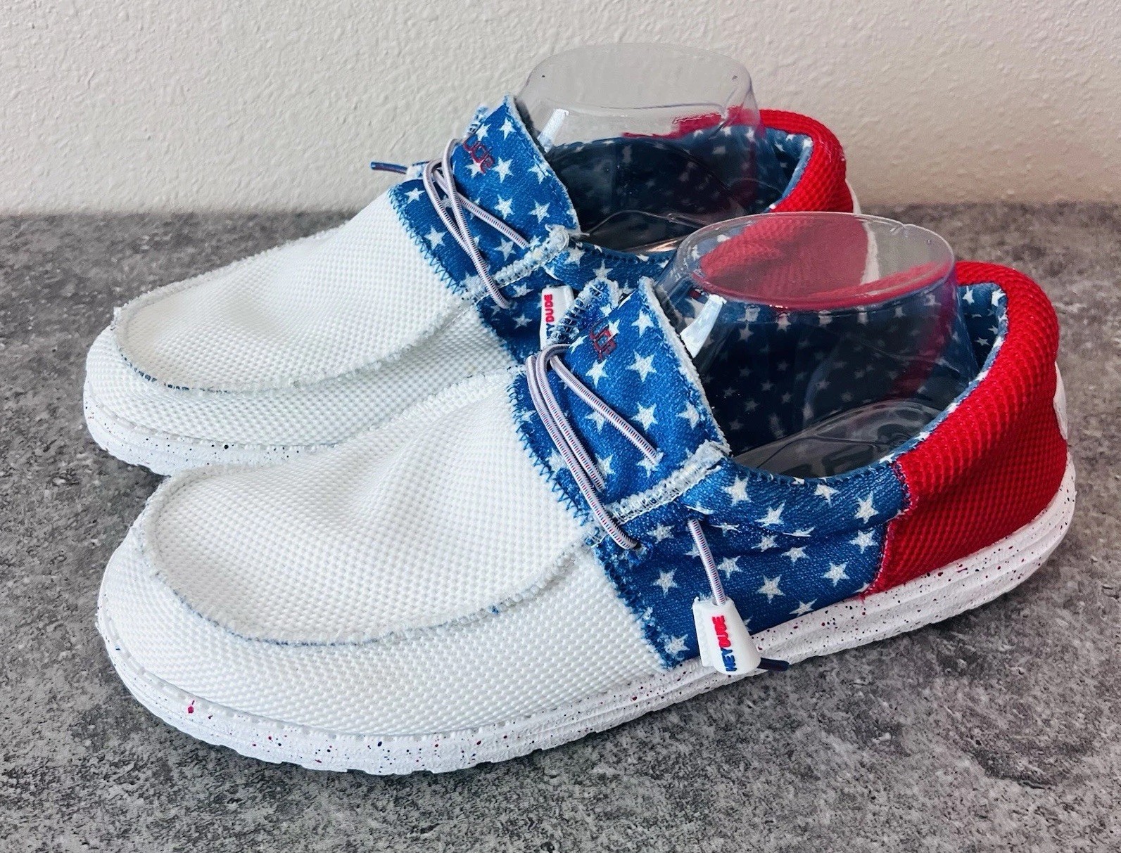 Hey Dude | American Flag Pride Wally Sox Tri Slip On Loafers Shoes Women’s 10