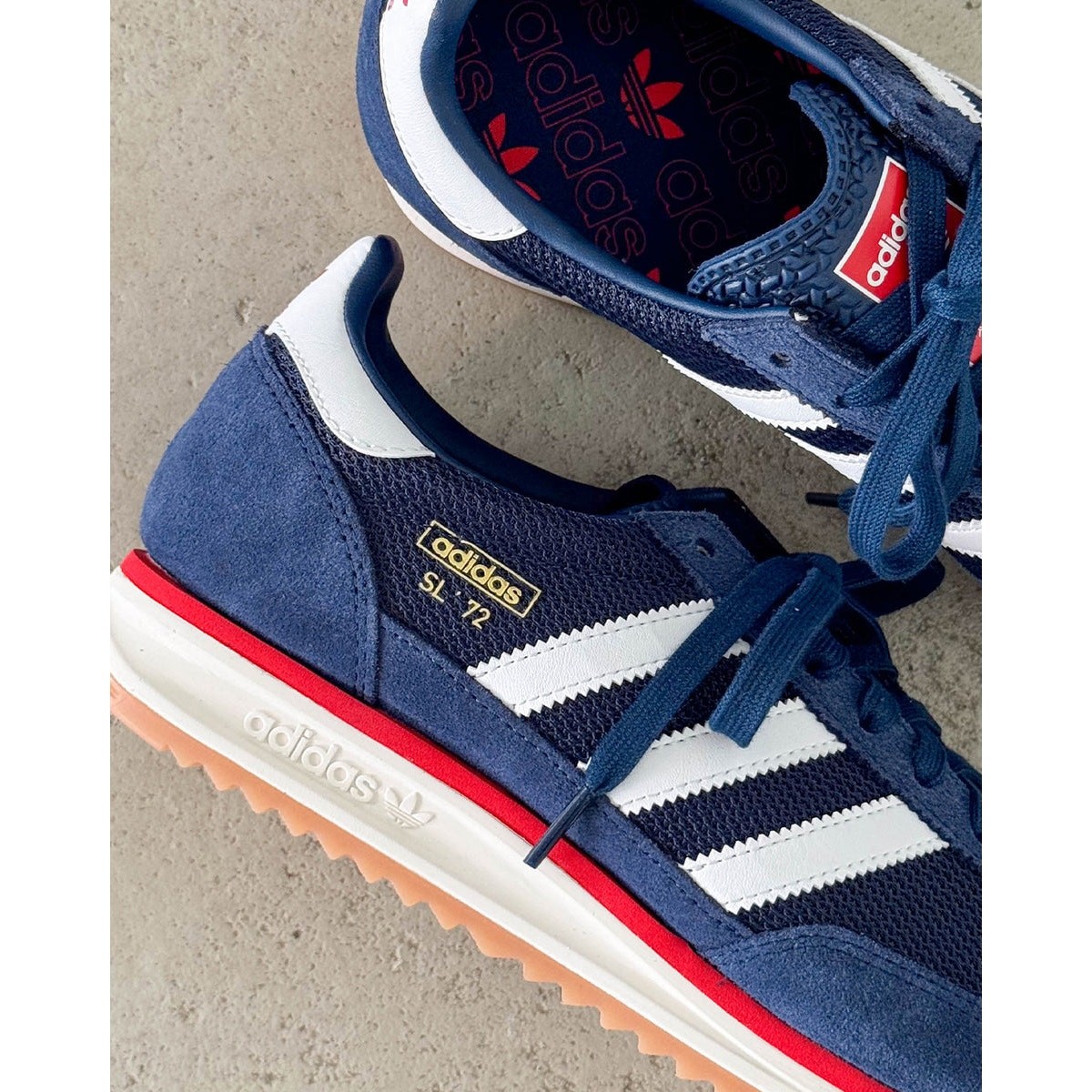 ADIDAS ORIGINALS MEN’S 6.5 SL 72 RS DARK BLUE WHITE RED JQ9797 NIB