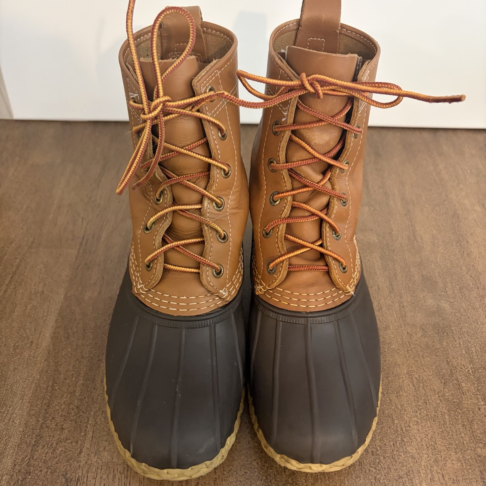 LL Bean Women’s 8M Brown Leather Unlined Hunting Duck Bean Boots