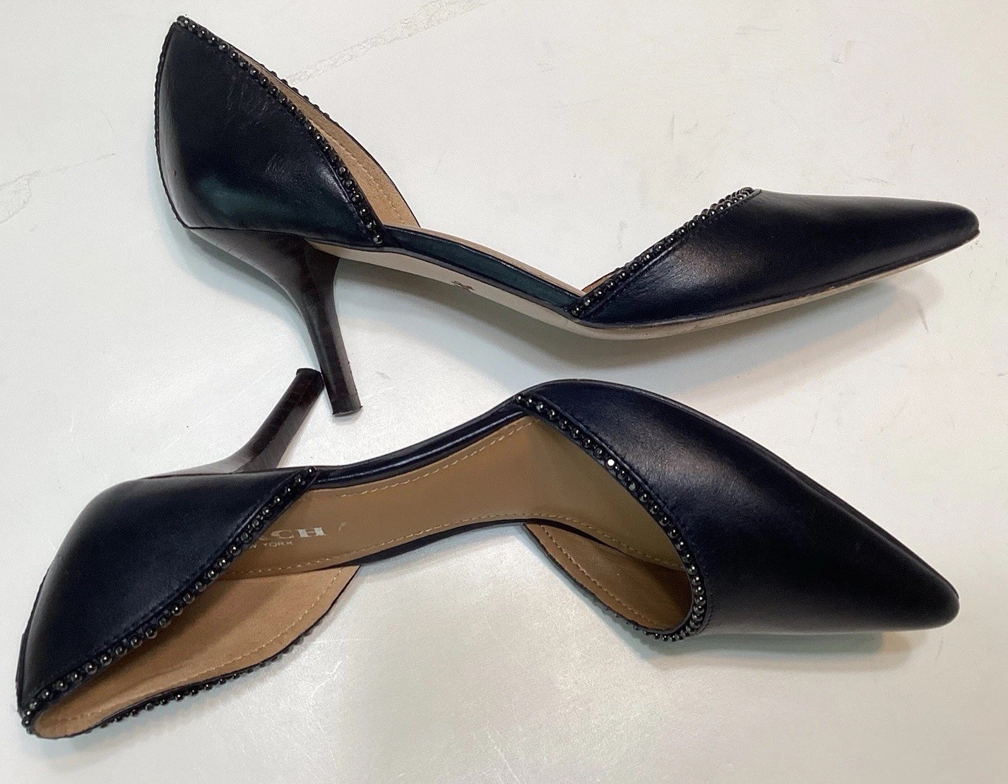 * Coach Blossom Women’s 6 B Semi Matte Calf pumps Black
