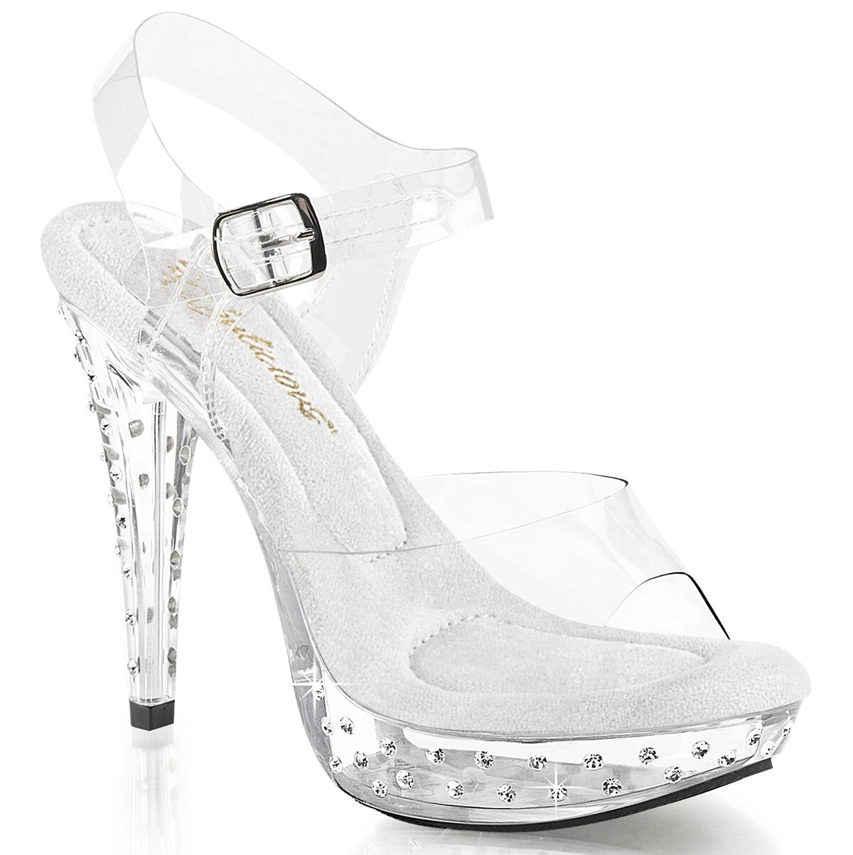 5″ Clear Heels Fitness Pageant Bikini Contest Competition Bridesmaid Heels Shoes
