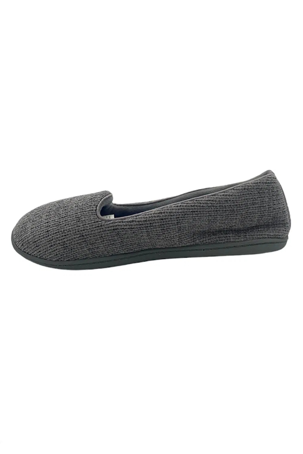 Dearfoams Women’s Chenille Closed-Back Slippers Grey