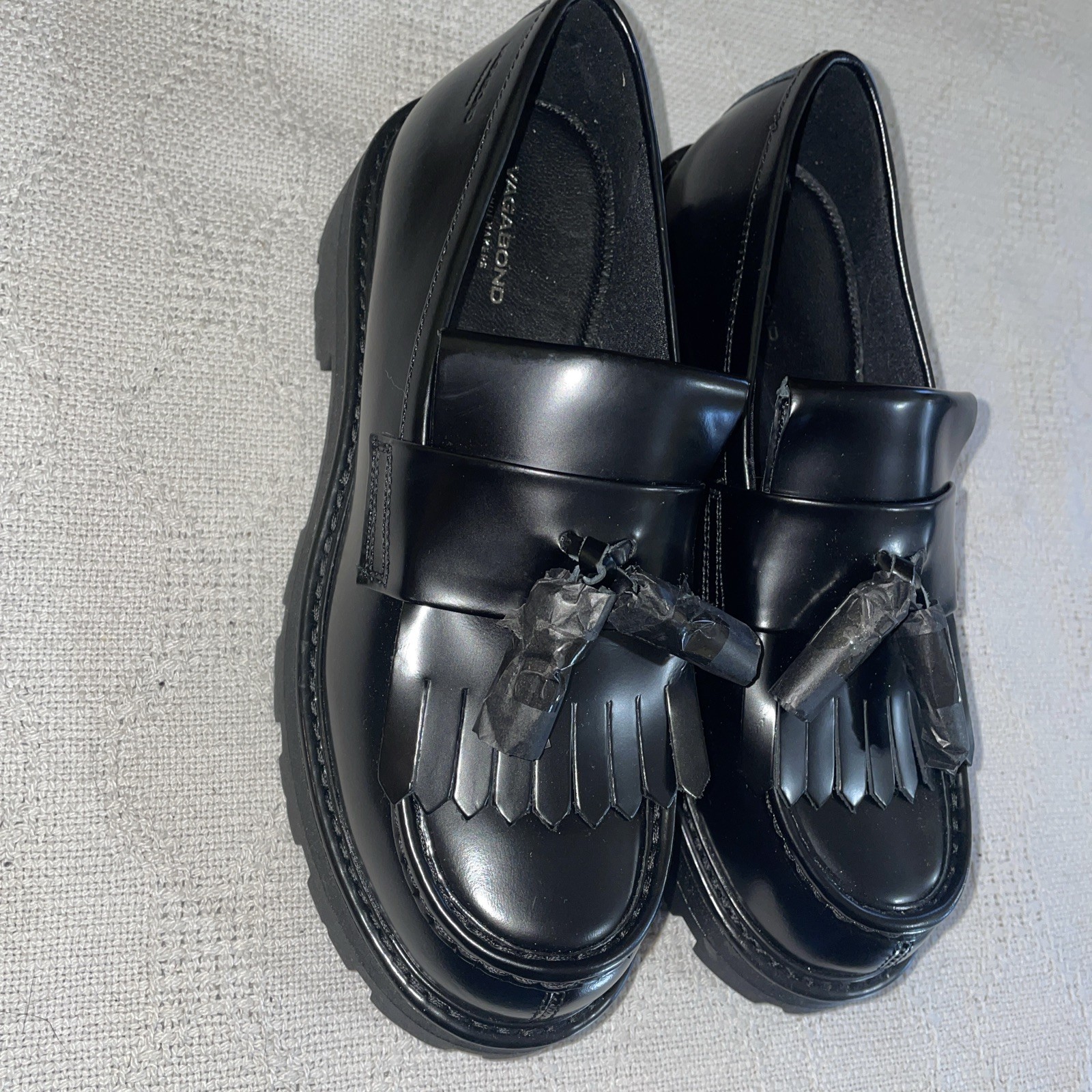 Vagabond Platform Loafers Womens Size 9 M Black Leather Going Out Party NWOB