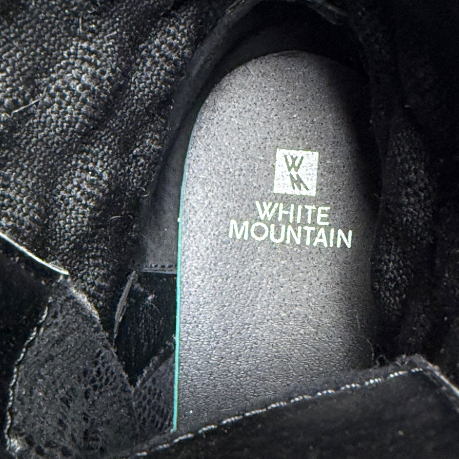 White Mountain Boots Womens Sz 9M Black Shayne Ankle Quilted Lace Up Combat