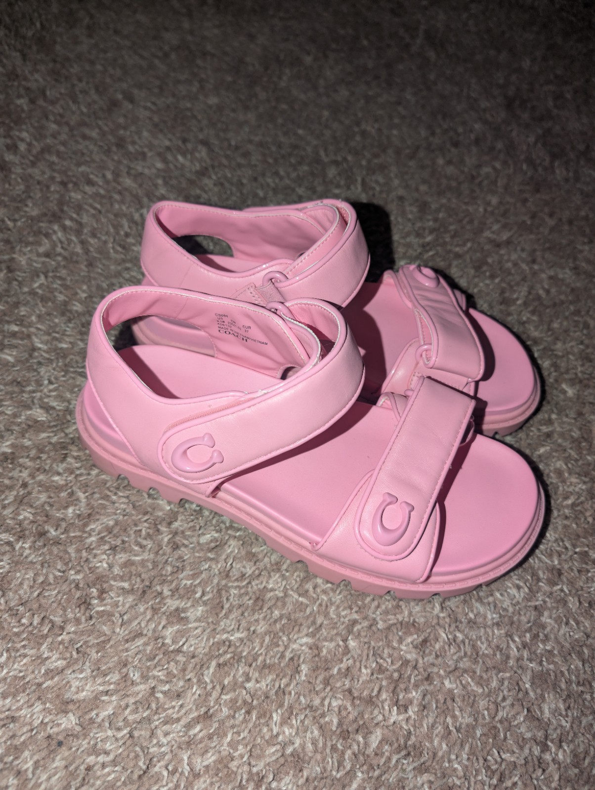 Women’s Coach Brynn Double Band Lug Sole Footbed Sandals