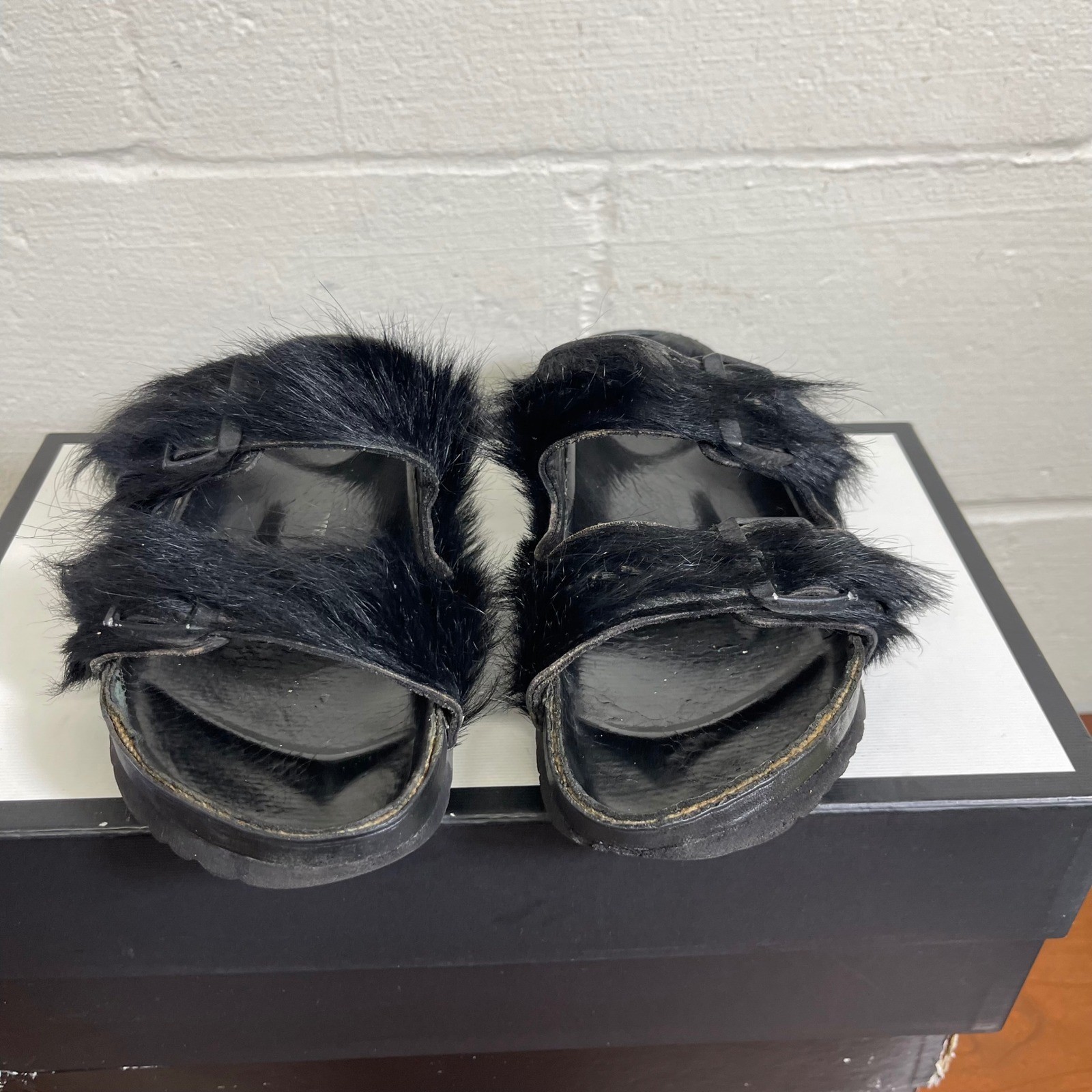 Rick Owens x Birkenstock Arizona Calf Hair Sandals Women’s 38 EU/7 US Narrow