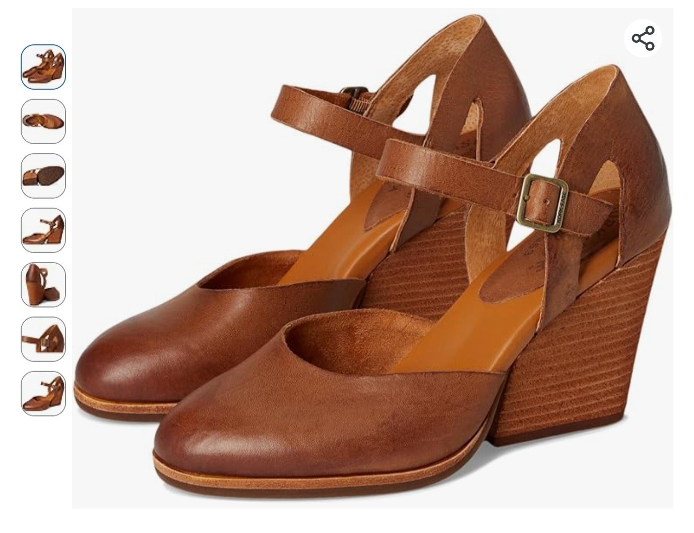 KORK-EASE Harlow – genuine leather wedges size 6