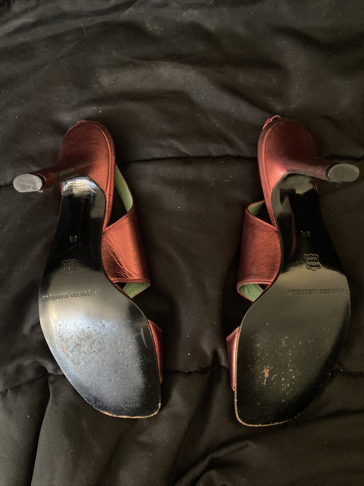 Sigerson Morrison. Red “ Opalescent “ Really High Heels