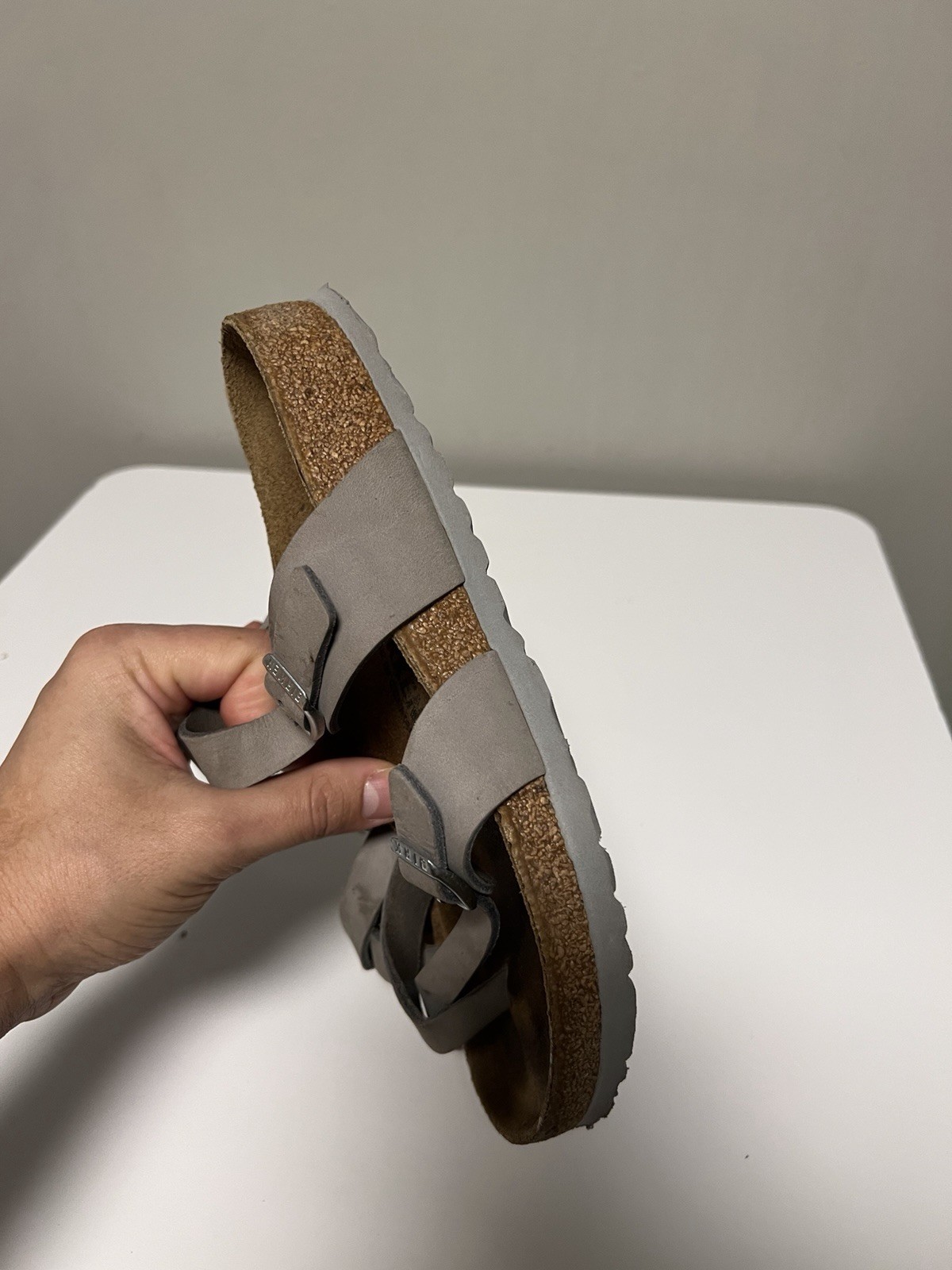Birkenstock Mayari Nubuck Leather Dove Gray Women’s EU 37 US 6-6.5 Regular/Wide