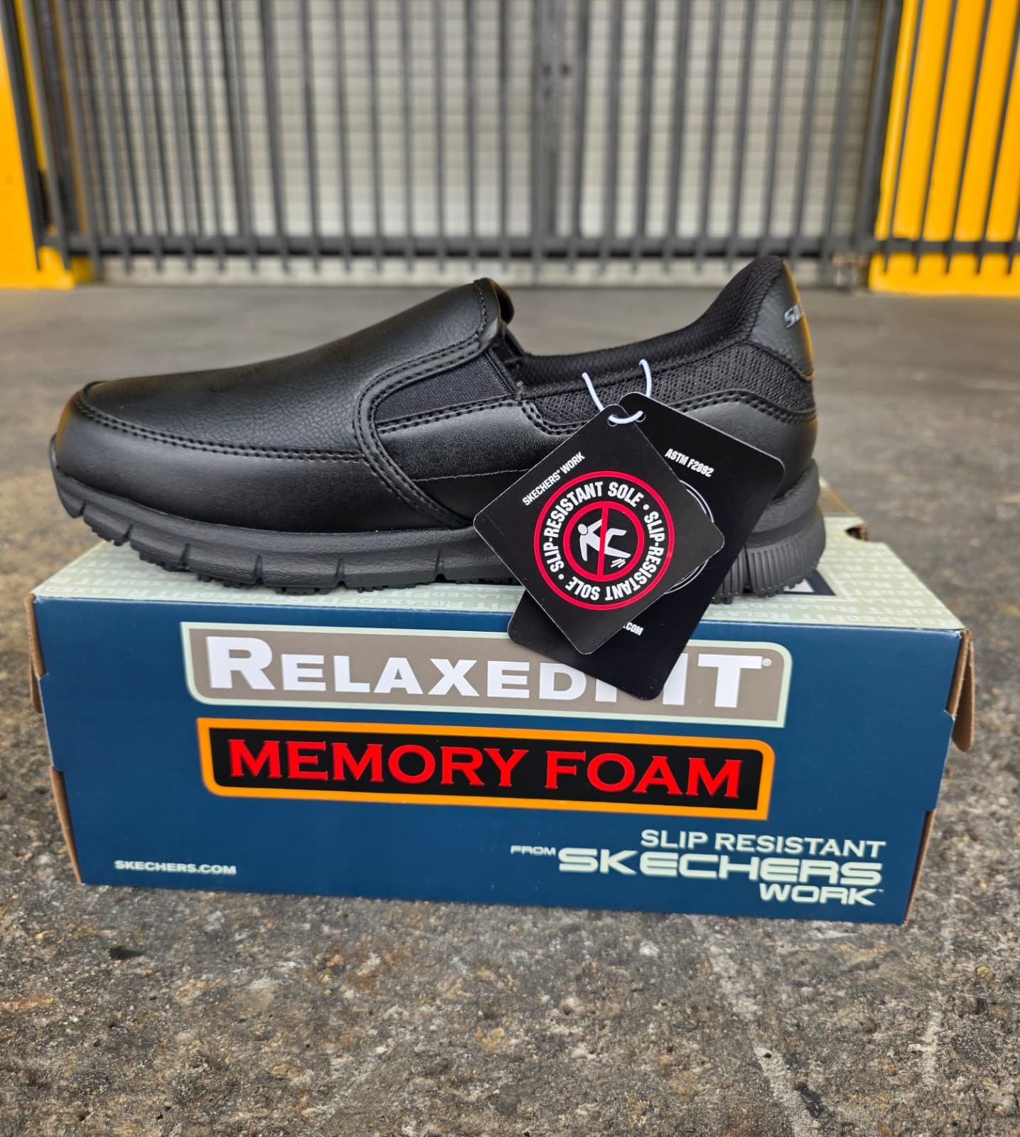 Skechers Annod – 77236 Black – Slip Resistant – Work – Women’s
