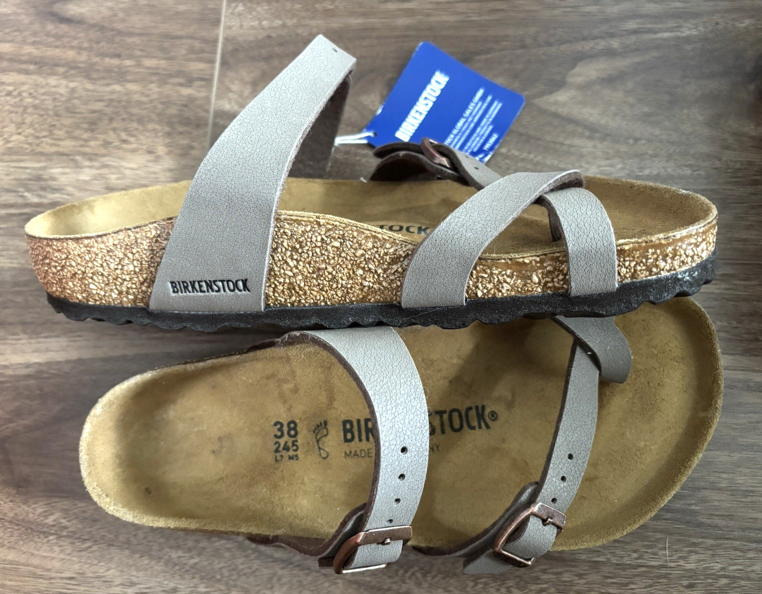 New Birkenstock Mayari Sandals Size 38 Eur 7-7.5 U.S. Made in Germany NWT No Box