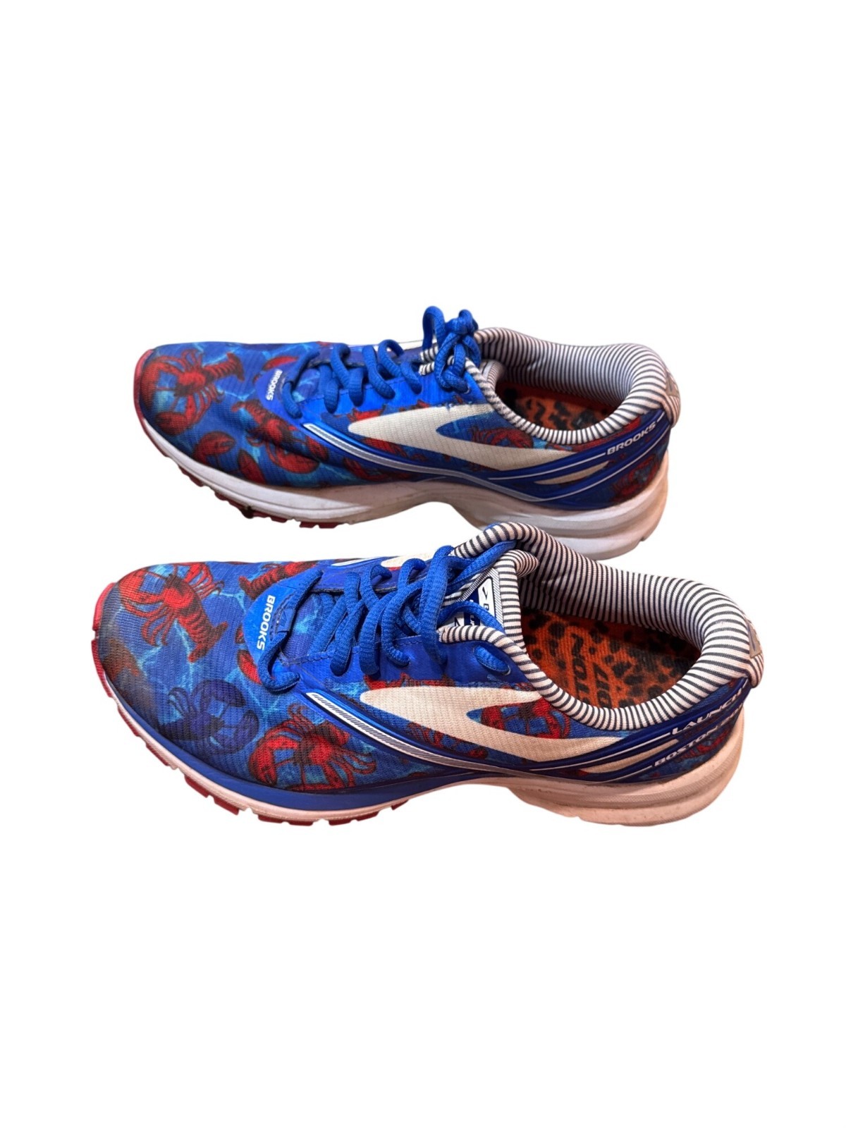 Brooks Launch 4 Boston 2017 wms blue white running sneakers sz8B SKU 10-506