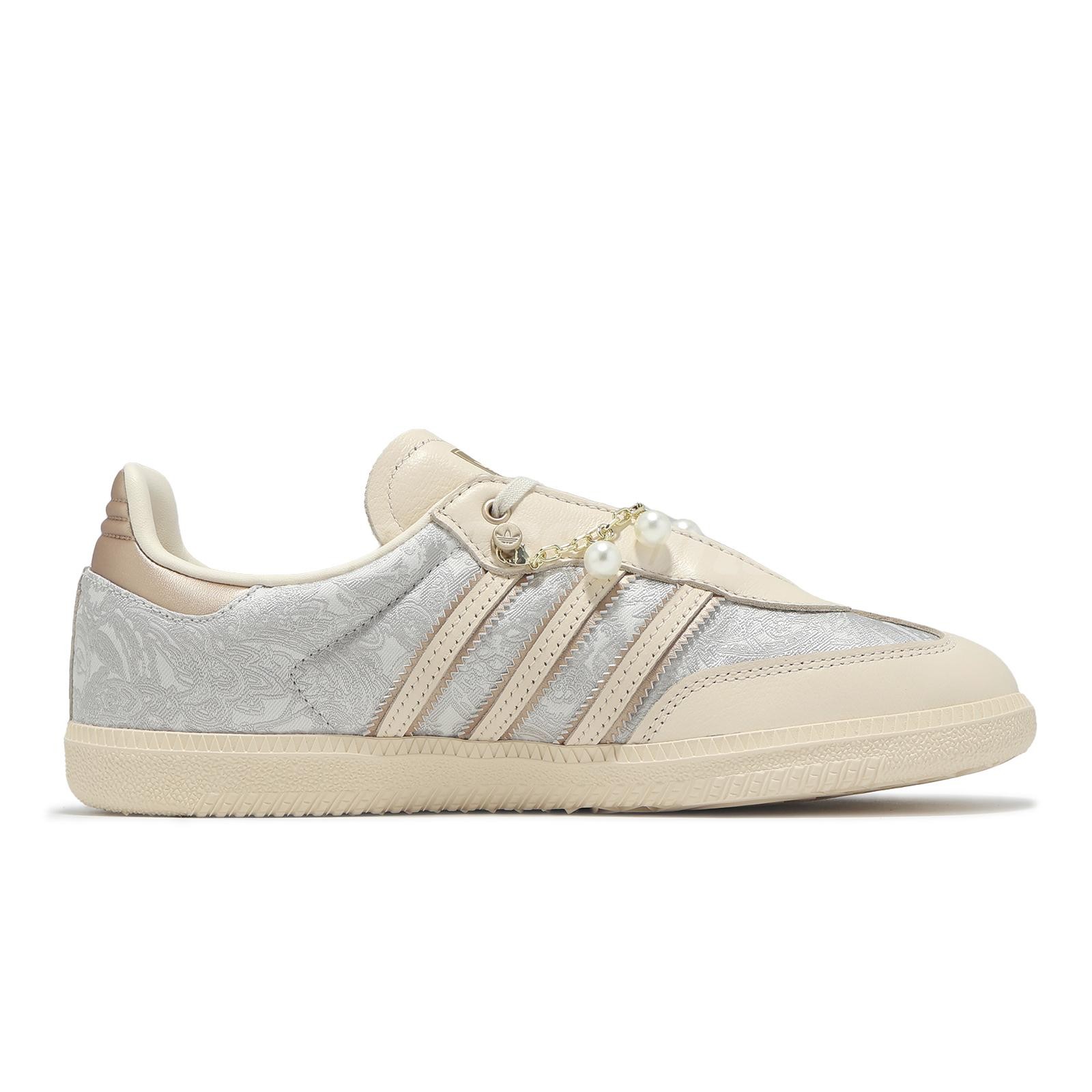 adidas Originals Samba OG W Pearl Wonder White Gold Silver Women Casual JQ2616