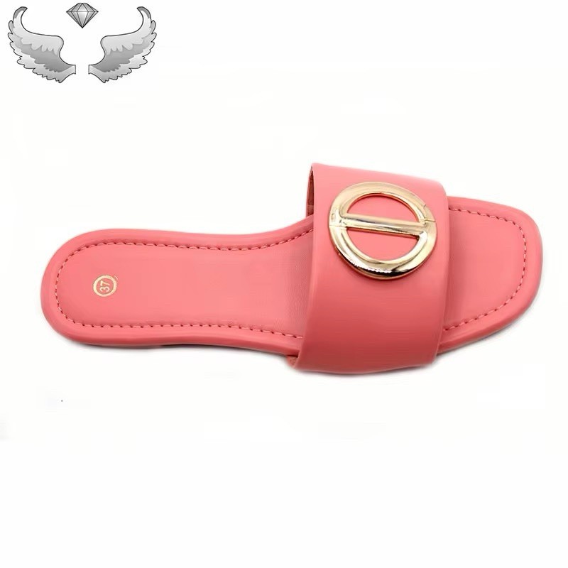 Women’s Slide Sandals Logo Accent Pink Black White Green Size 6 7 8 9 Summer
