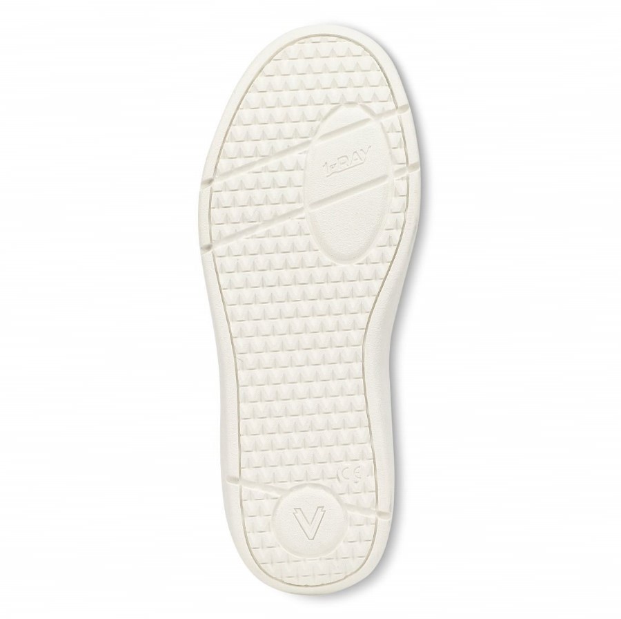 VIONIC Women City Walk AXS Sneaker, Ivory Leather (NEW)