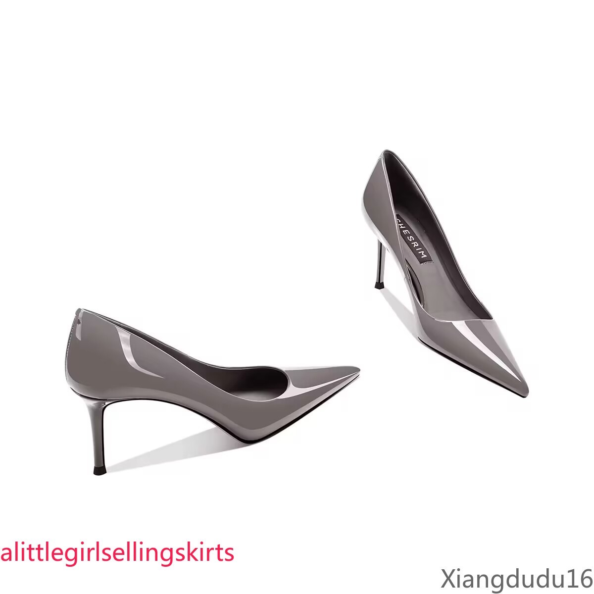 Women’s Patent Leather Pointed Stiletto High Heel Slip on Formal Dress Shoes