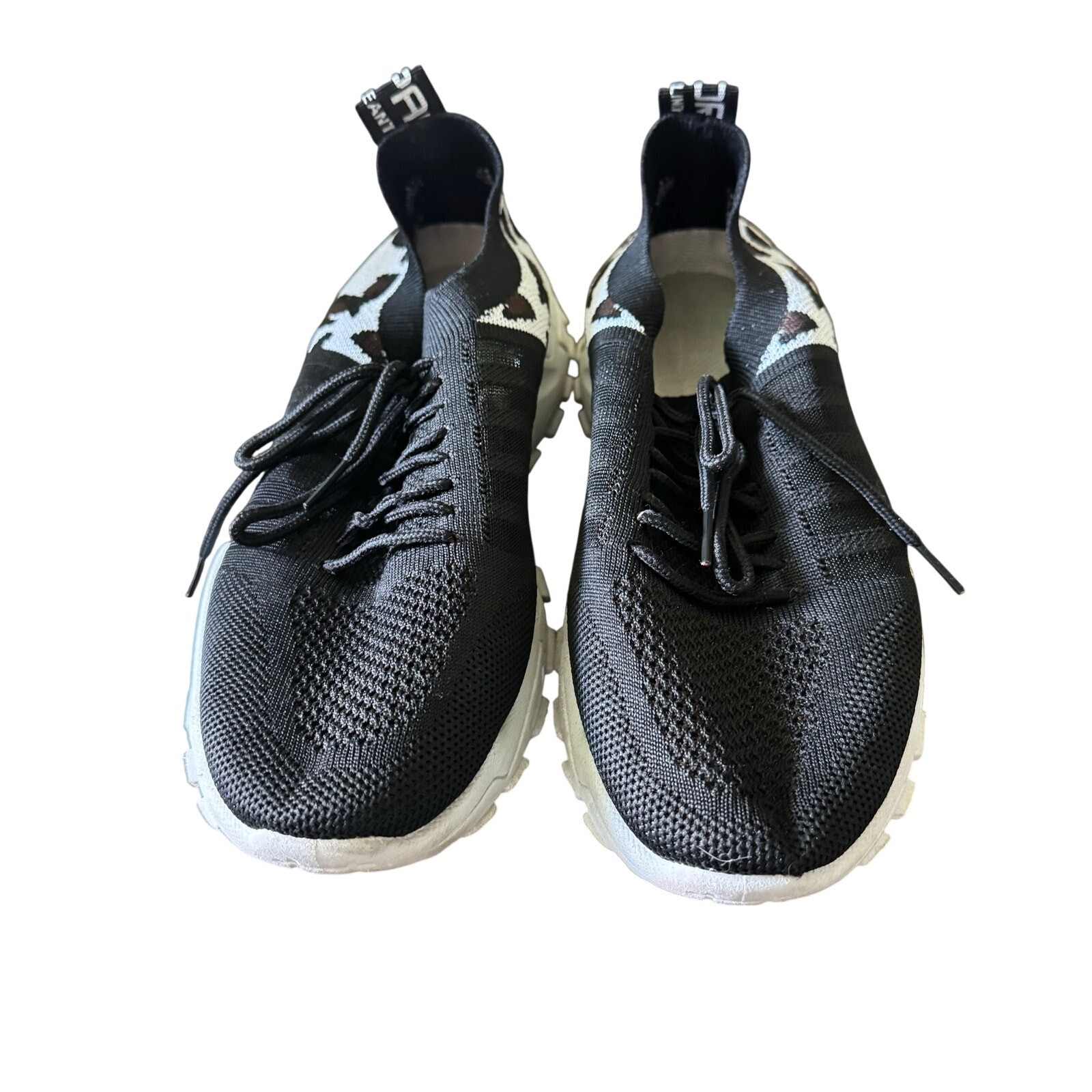 Women’s Chunky Knit Sneakers Black Animal Print EU 42/ US Women’s 10.5/11