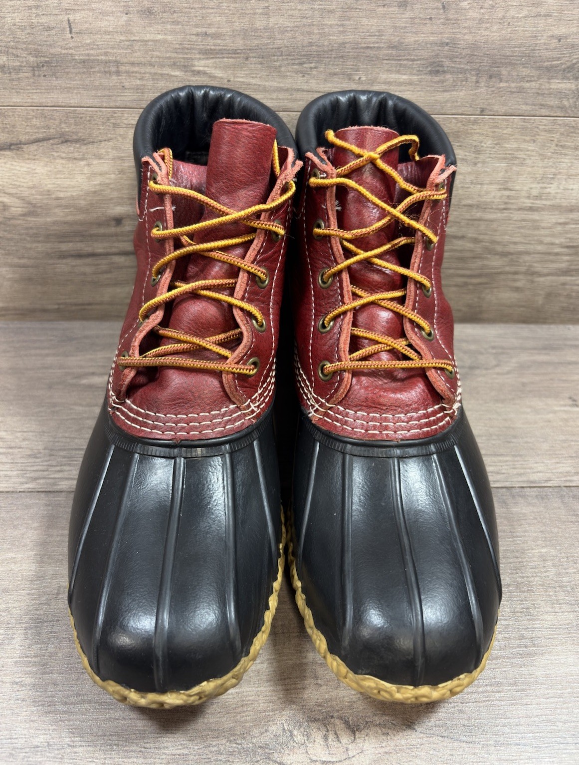 LLBean Bean Hunting Boots 10in Red Black Leather 503046 Comfort Womens Size 11