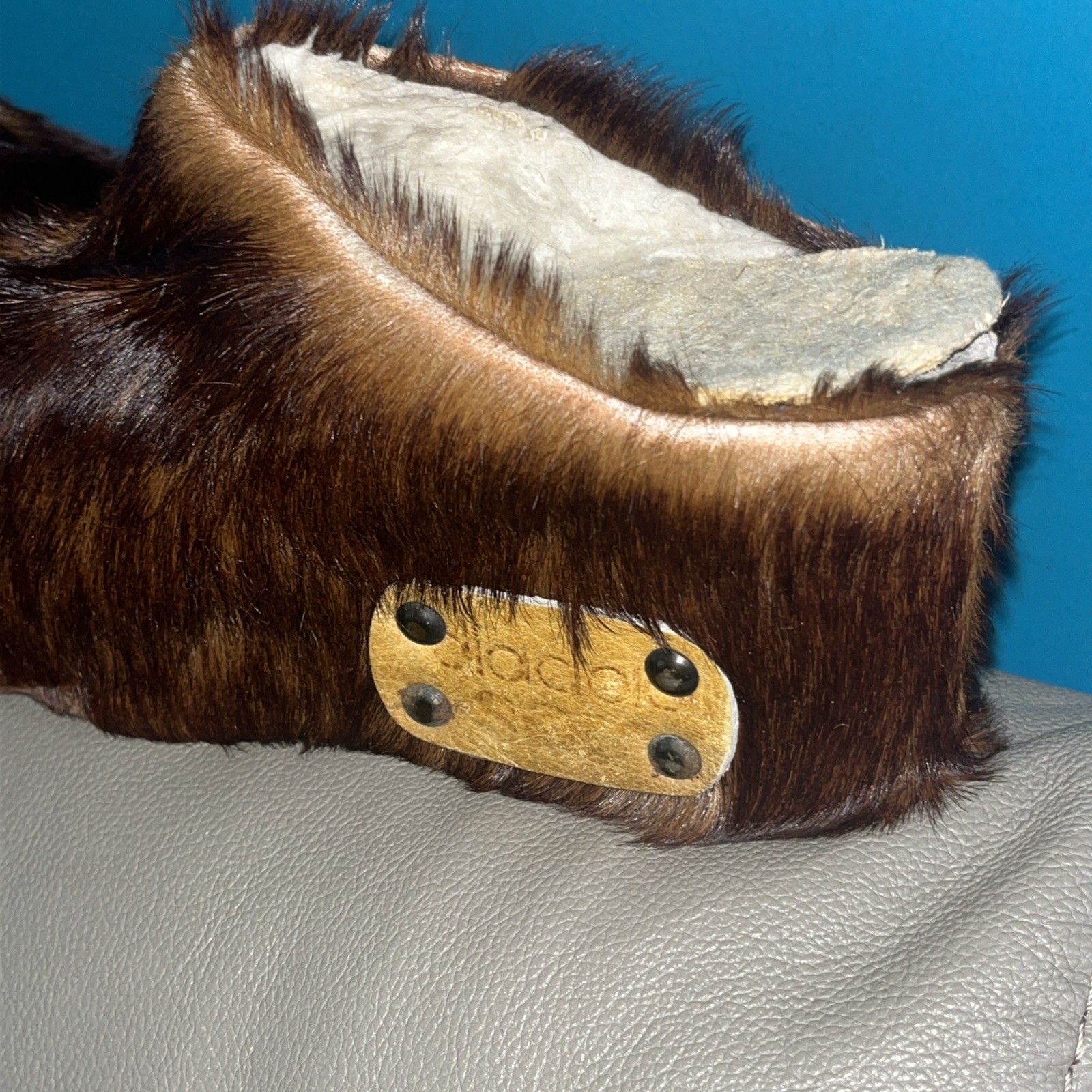 Vintage Cow Fur Winter Ski Clogs Diadora SOK 70s Italy Apres Size 37