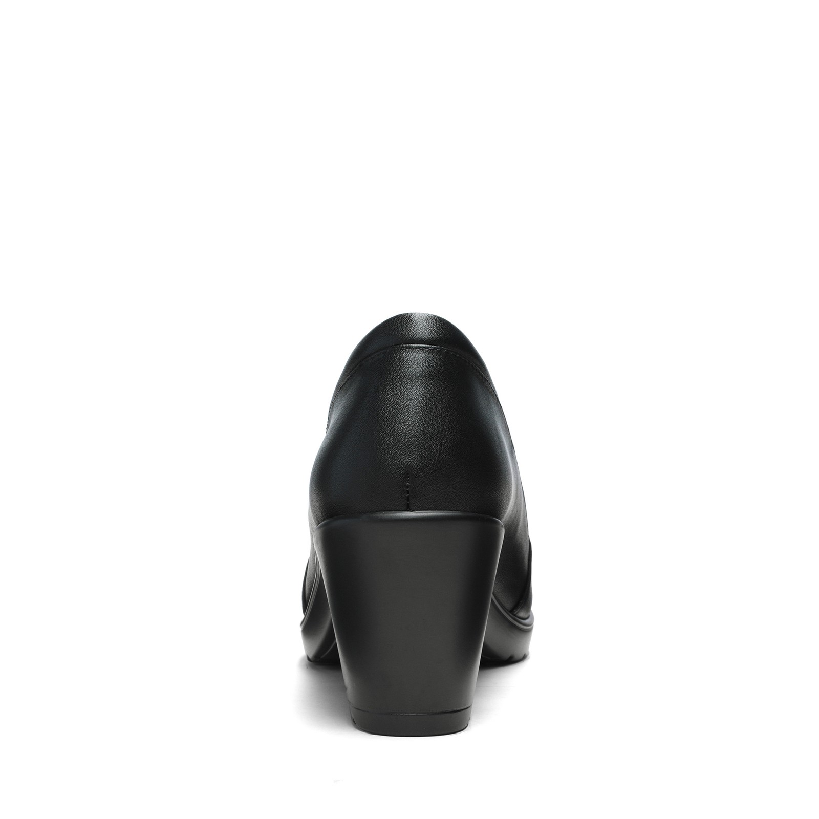 Women Office Work Slip On Pump Shoes Low Chunky Heel Round Toe Pump Shoes