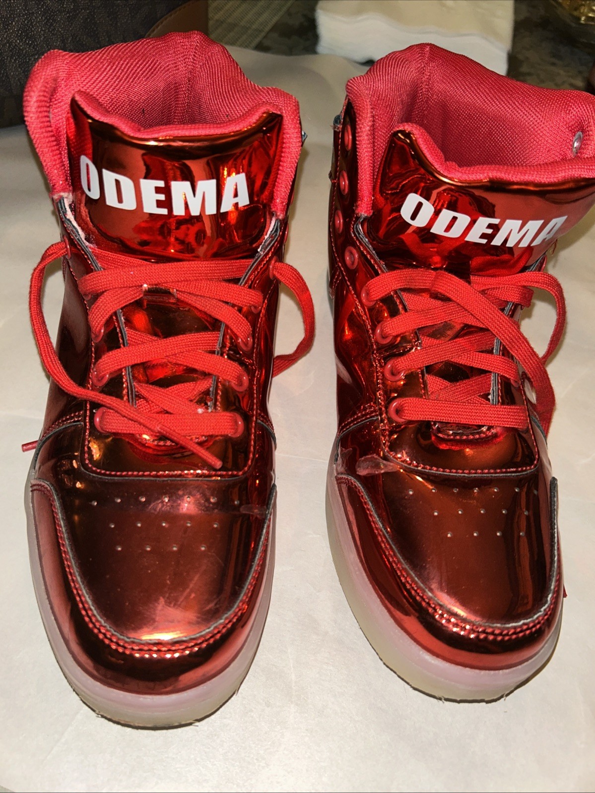 Odema Red Shiny Sneakers 6.5 Men’s