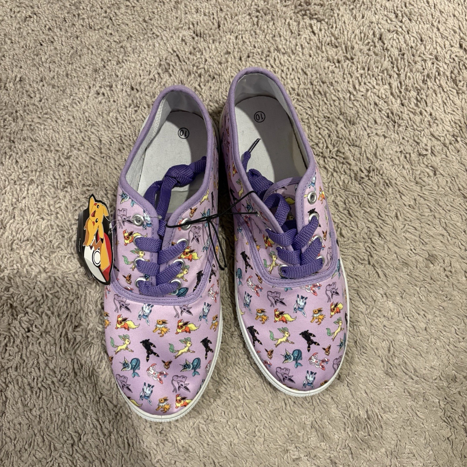 Rare Eevee Evolutions Low Top Lace Up Sneakers New with Tags Women’s Size 10