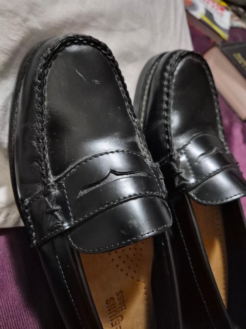 Weejuns GH Bass Katherine II Penny Loafers Womens 7M Black Leather Brand New.