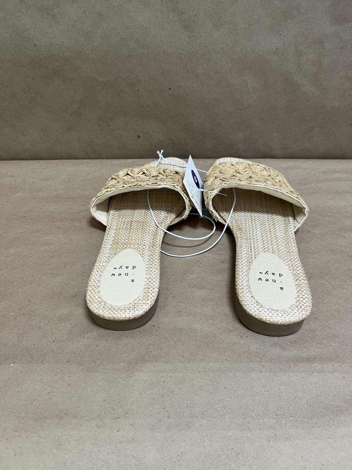 A New Day – Women’s Ariella Woven Raffia Slide Sandals PICK SIZE SEE DESCRIPTION