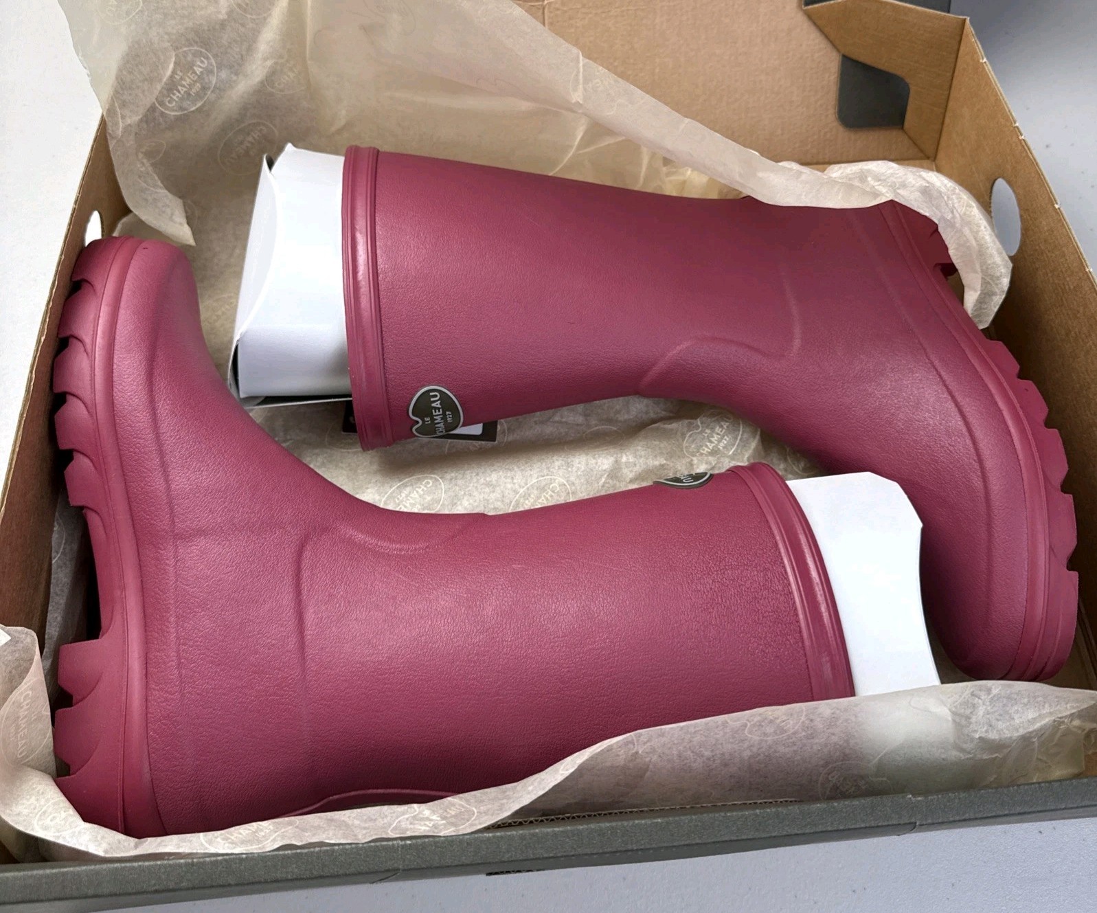 Le Chameau 1927 Rain Boots Women’s Size 6 Iris Botlyn Rose Pink Lined New w/ Box