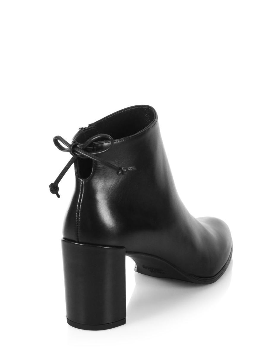 $600 Stuart Weitzman Lofty Bootie Black Leath 5 5.5 6 6.5 7 7.5 8 8.5 9 9.5 10M