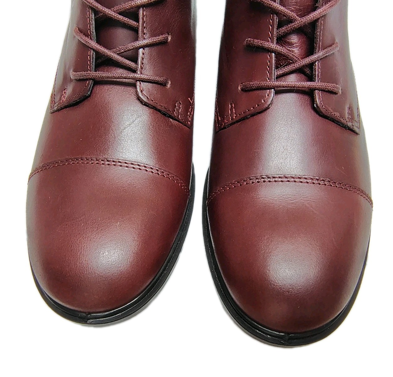 ECCO Touch 15 Lace Up Leather Ankle Booties Oxford Boots US Women 8-8.5 EU39 NEW