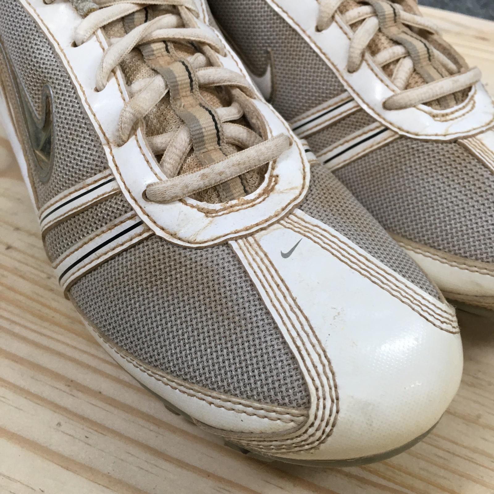 Vintage Nike Shoes Womens 9 Speedlax Lacrosse Cleats White Low Top 334097-013