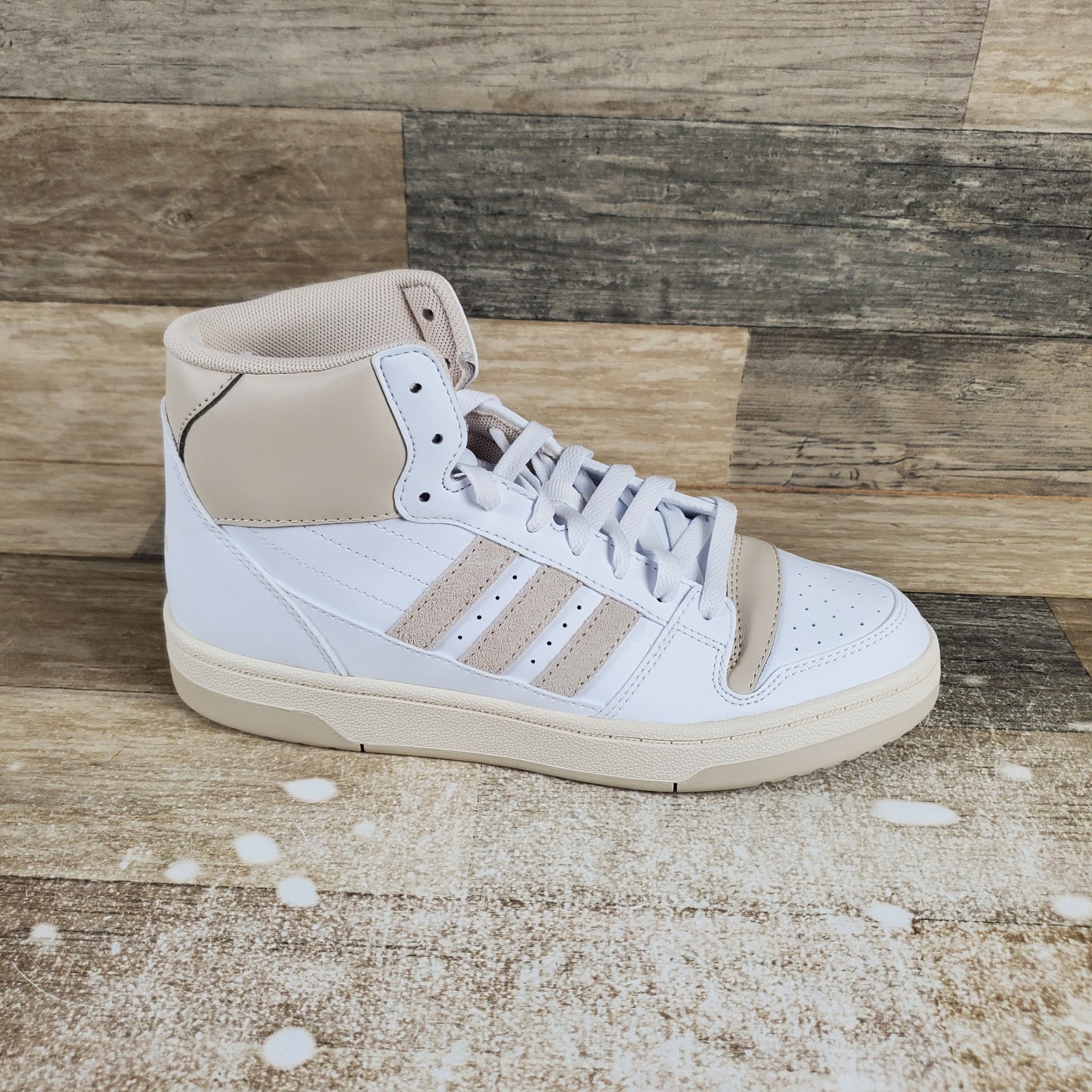 Adidas Break Start Mid Womens Shoes Sz 8 White & Beige JI3407