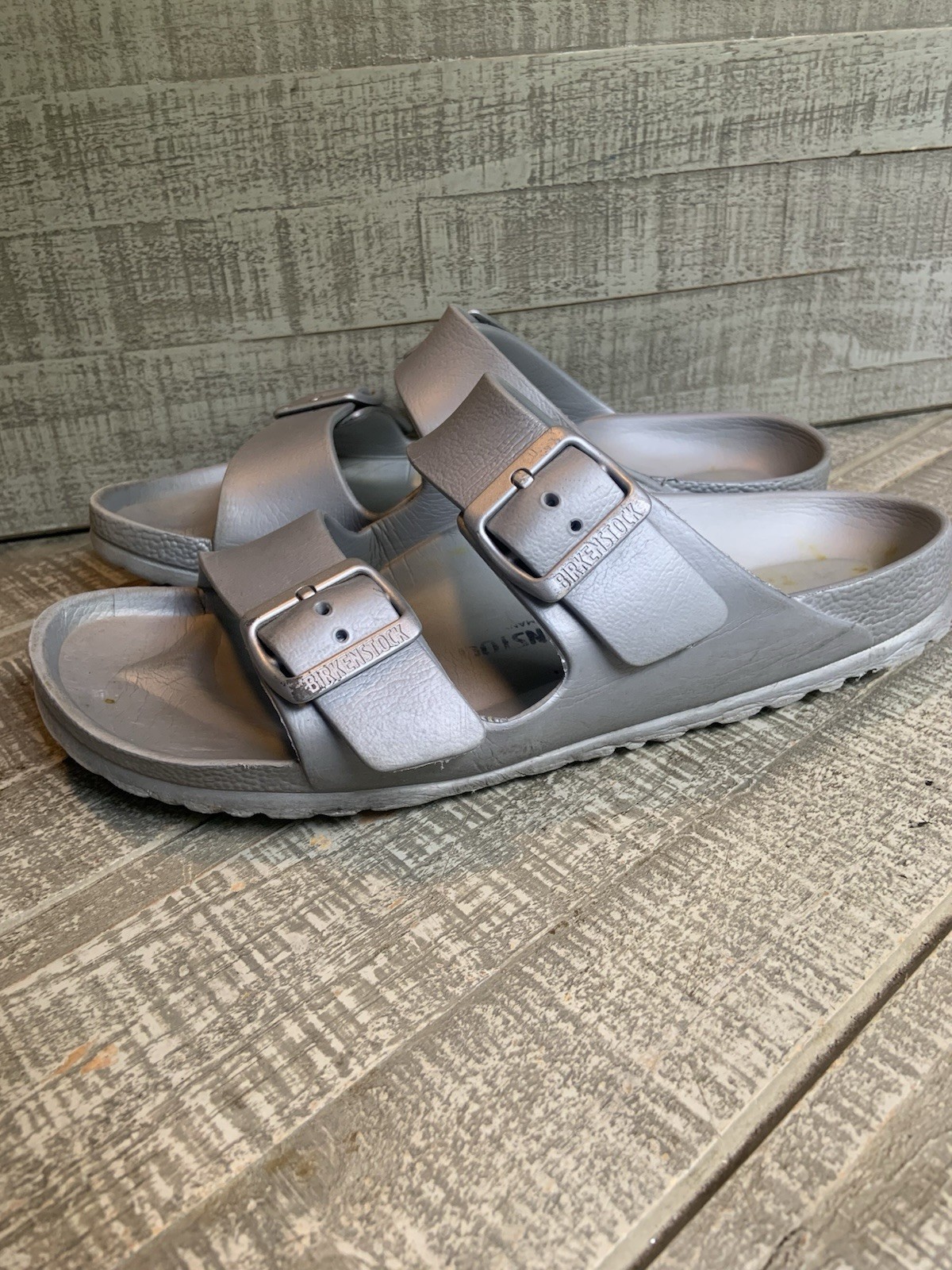 Birkenstock Arizona EVA foam sandals in Gray Silver Women’s Size 7 Slide Slip On