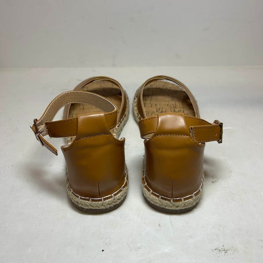Journee Collection Womens 7.5 M Cognac Brown Lyddia Strappy Flat Sandals NIB PF6