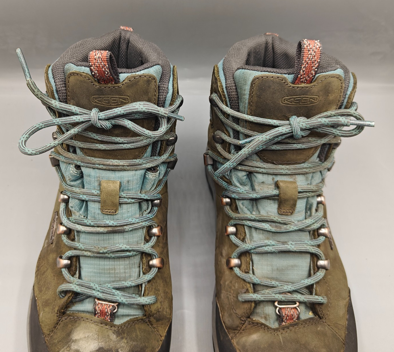 Keen Revel IV Mid Polar Waterproof Hiking Boots Brown/Gray/Blue Women’s Sz 8.5