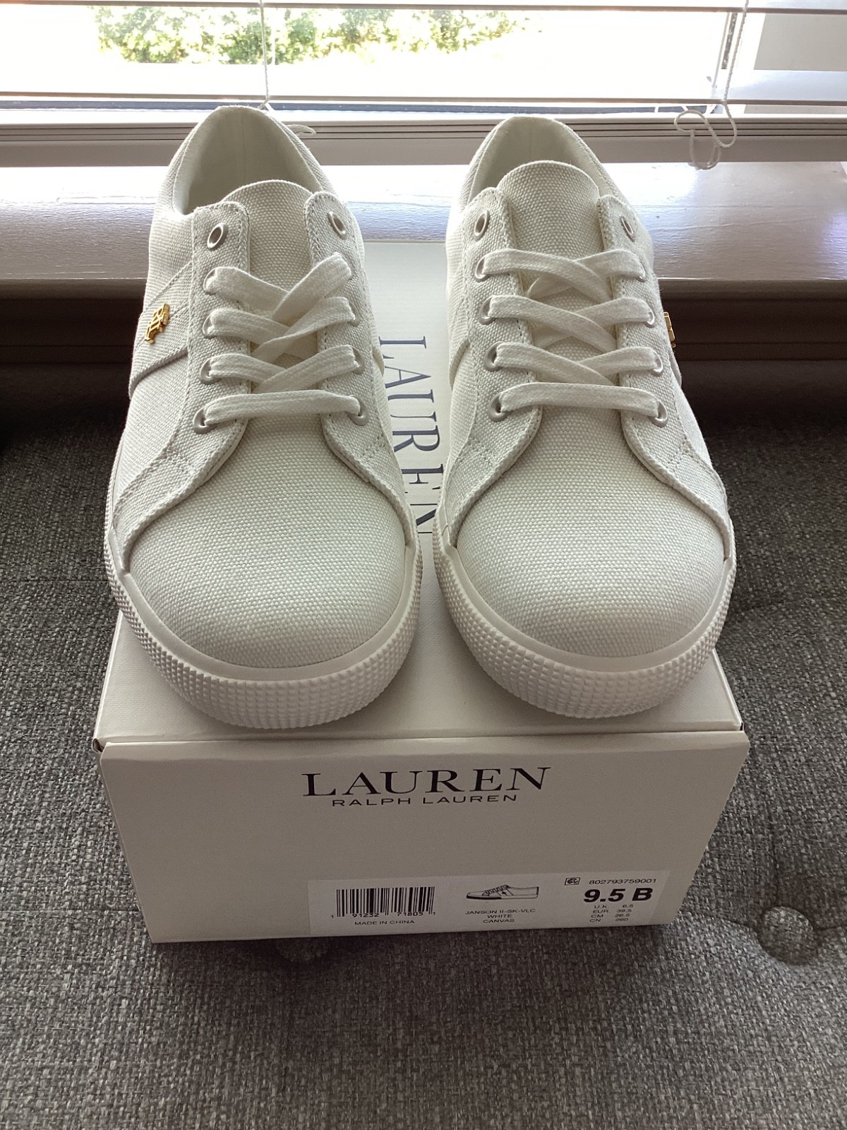 NWT Lauren Ralph Lauren Women’s Janson II Lace-Up Sneakers, size 9.5