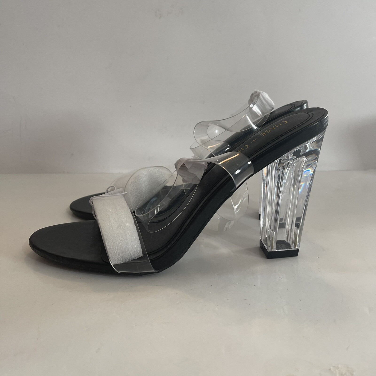 Chase + Chloe Aura-1 clear heels womens size 9 new