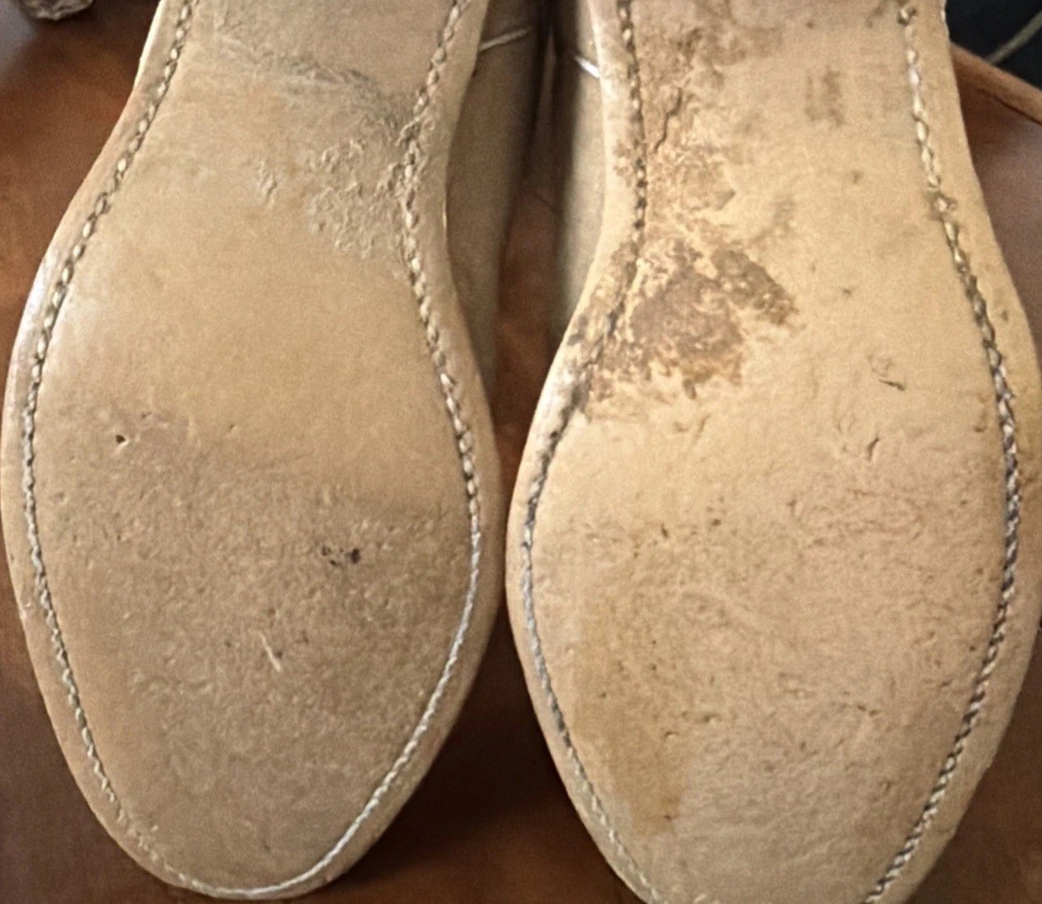 Vintage Wolverine Tan Suede Leather Boots Ladies Sz 7.5 (7) Western Cowgirl