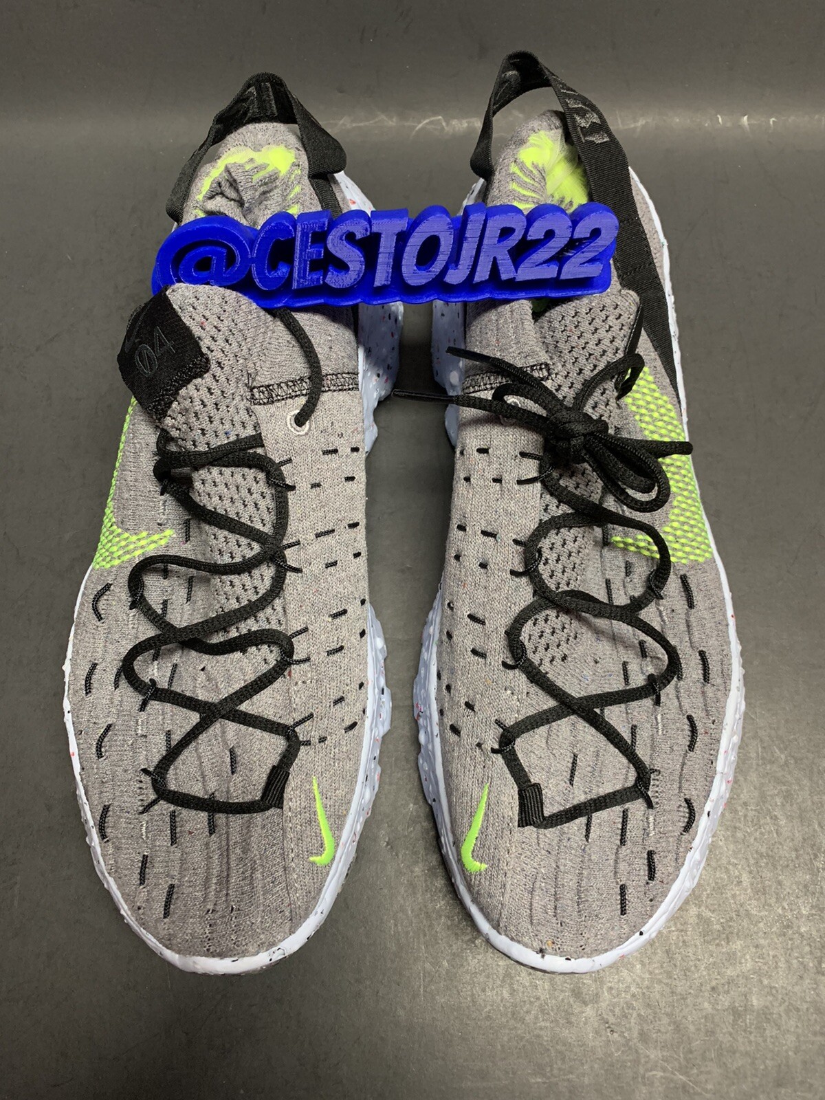 WMNS NIKE SPACE HIPPIE 04 [CD3476 001] GREY VOLT TRASH MAX AIR ZOOM SZ 10.5