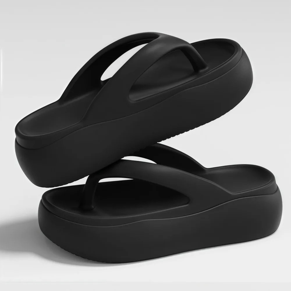 Height-increasing Platform Slippers Non-slip 5CM EVA Beach Sandals Lightweight S