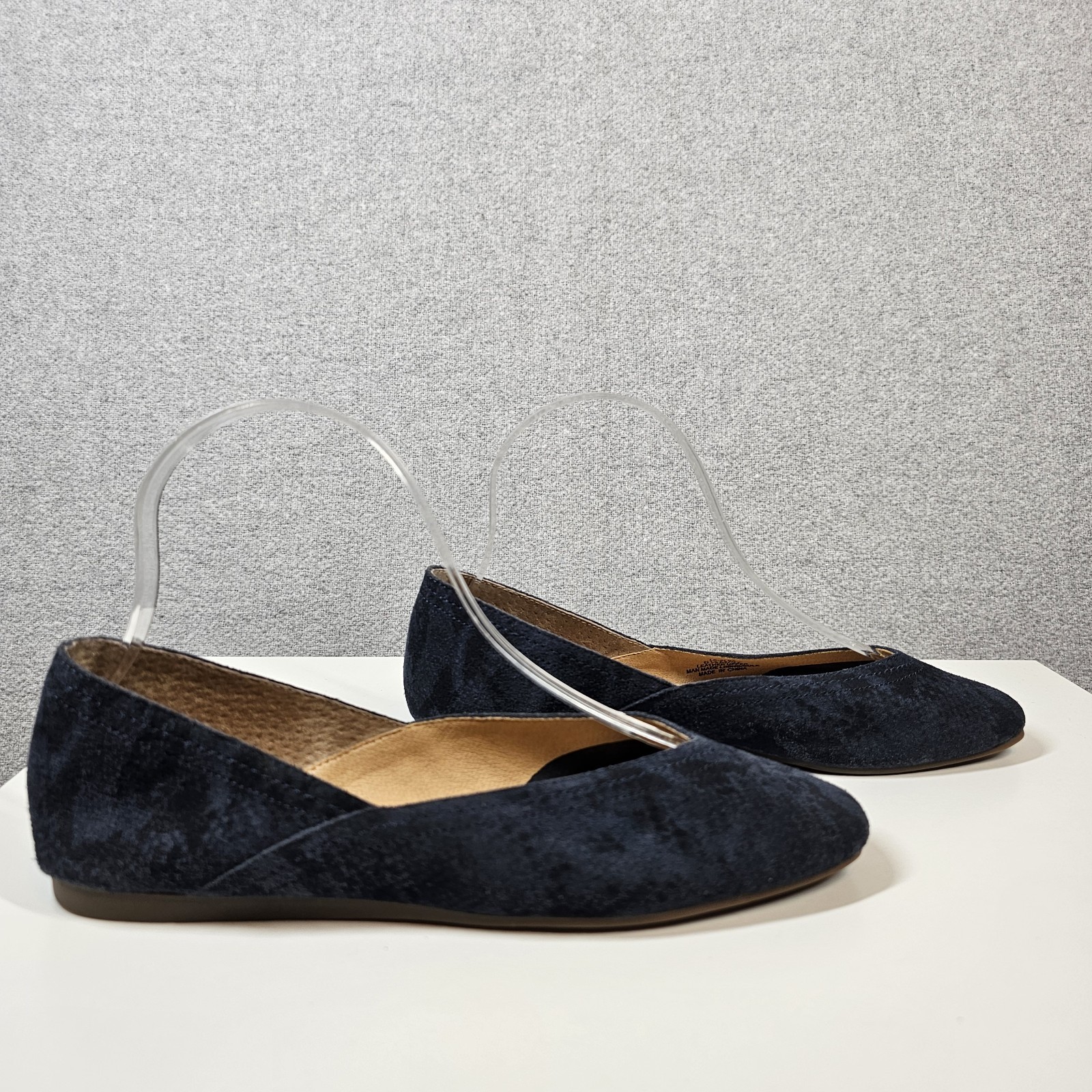 Lucky Brand ALBA Suede Slip-On Ballet Flats Career Boho Animal Print Blue 6.5