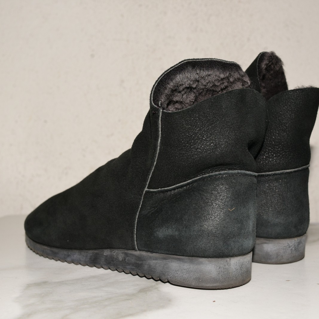 Arche Baosha Ankle Boot Sheepskin Leather Black Women 39