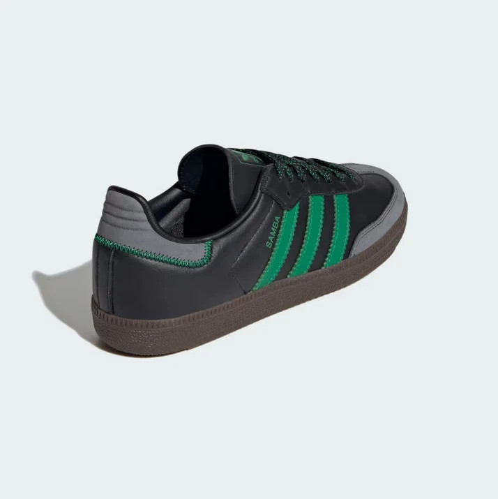 Adidas Samba OG Womens Size 6.5 Black Green Shoes Sneakers IE6520 FREE SHIP NEW
